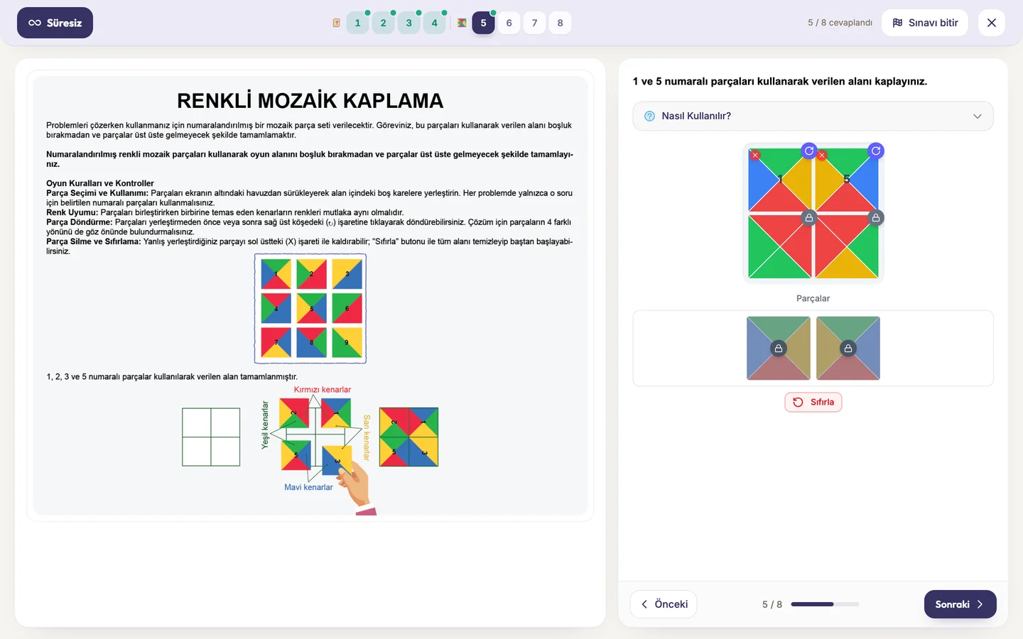 Demo uygulama ekranı